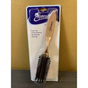 NEW Expressions Hair Brush All Purpose Flair Bristle Faux Wood Grain 2004